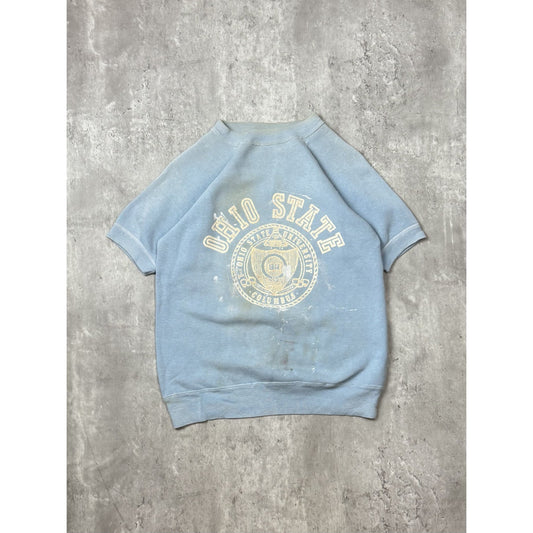 Vintage 70s/80s Ohio State NCAA Collegiate Crest Short Sleeve Sweatshirt Small