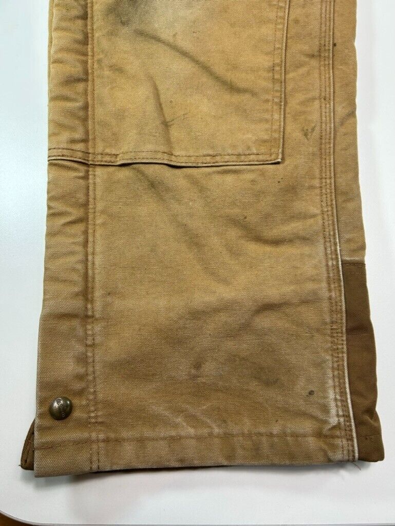 Vintage Carhartt Fleece Lined Canvas Workwear Double Knee Carpenter Pants Sz 34