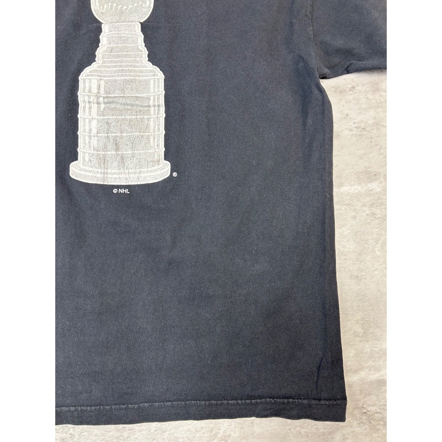 Vintage 90s San Jose Sharks NHL One Team One Goal Graphic T-Shirt Size Large