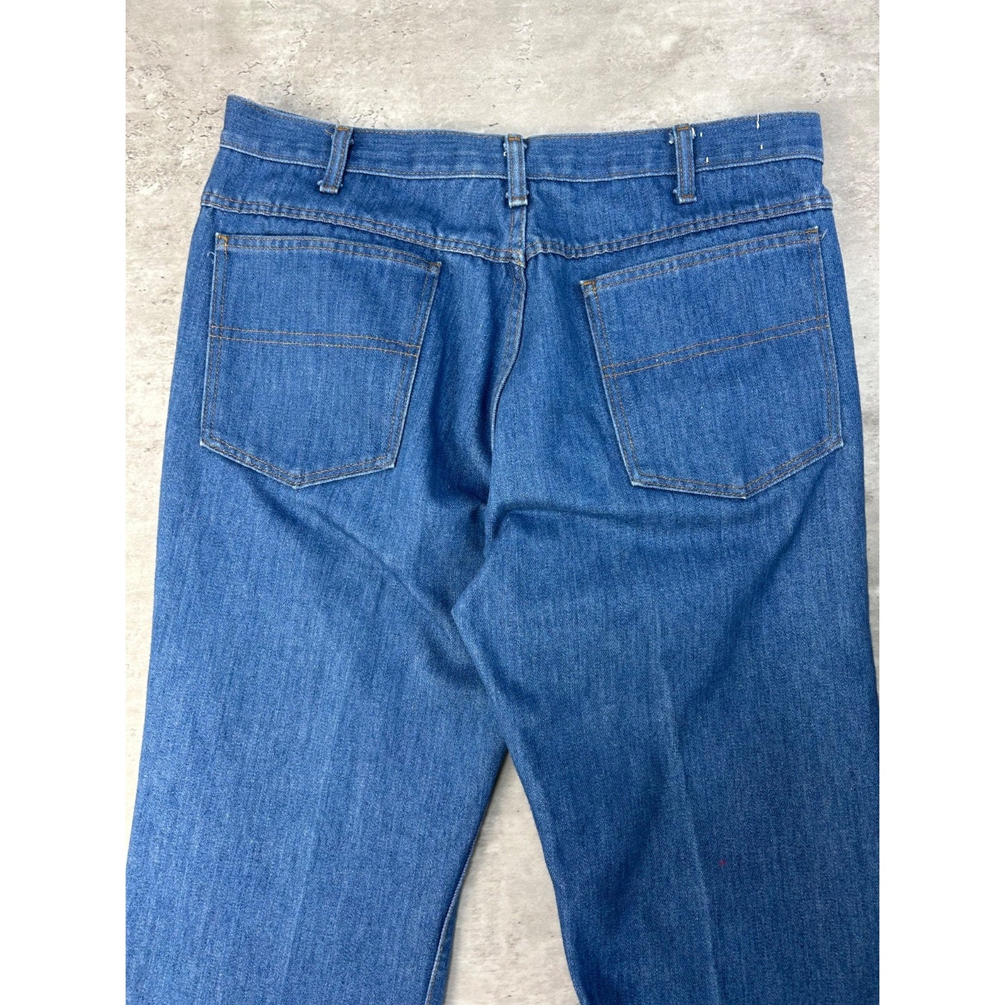 Vintage 1970s Medium Wash Straight Fit Denim Pants Size 35