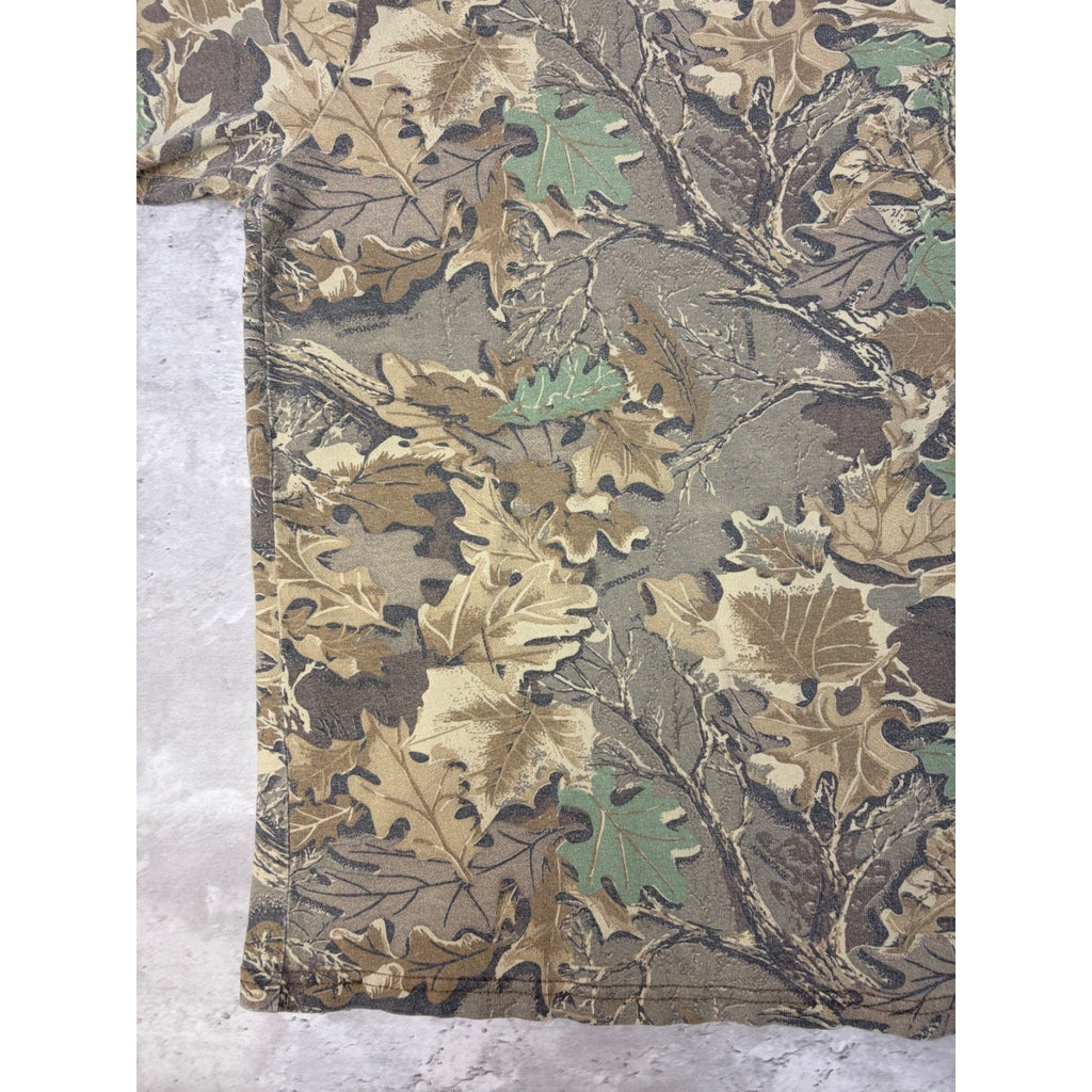 Vintage 90s Kessler Advantage Tree Camo Turtle Neck Long Sleeve T-Shirt Size 2XL