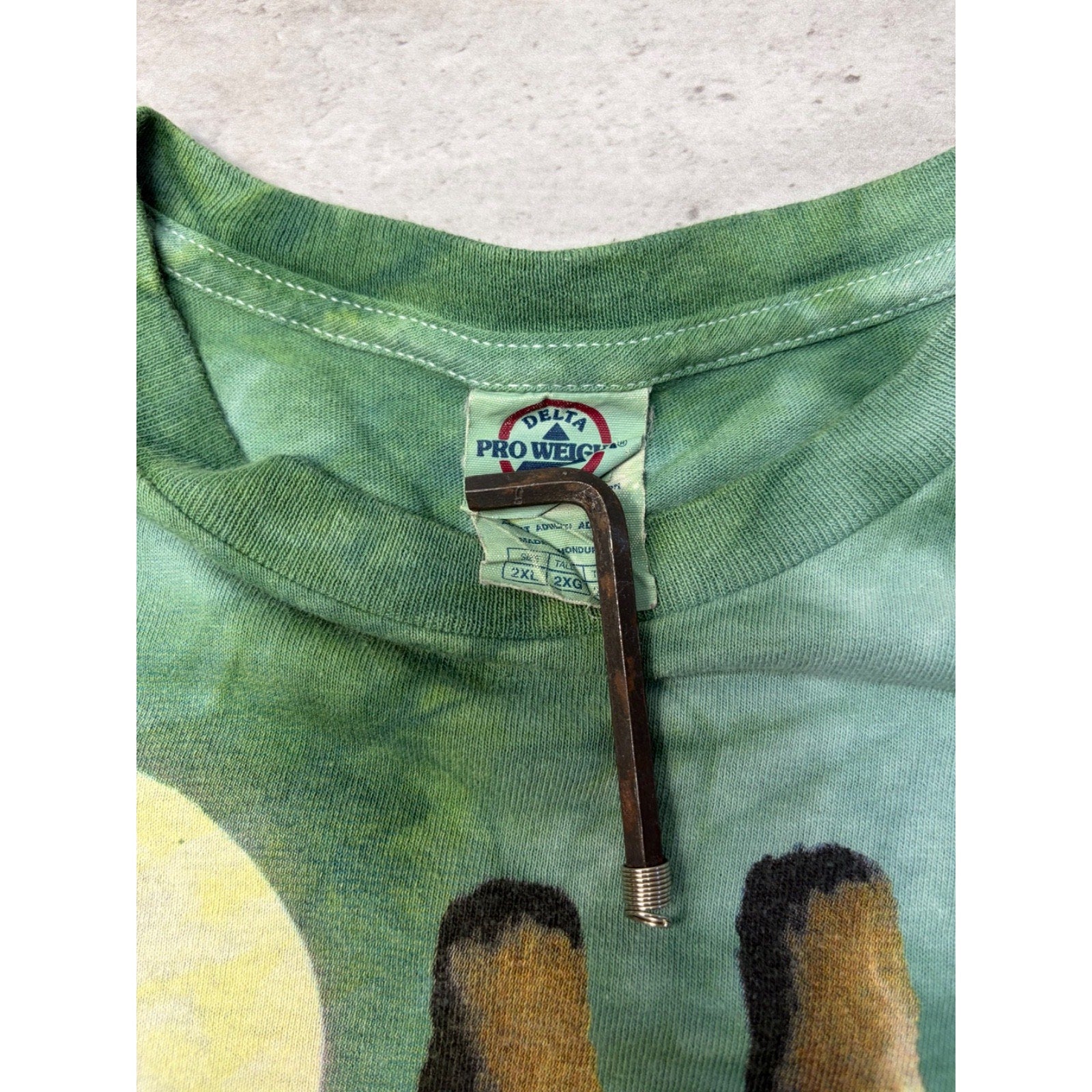 Vintage 1999 Giraffe Nature Graphic Tie Dye T-Shirt Size 2XL