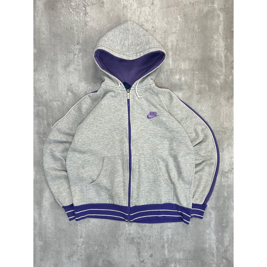 Vintage 80s/90s Nike Embroidered Mini Swoosh Tracksuit Hooded Sweatshirt Large