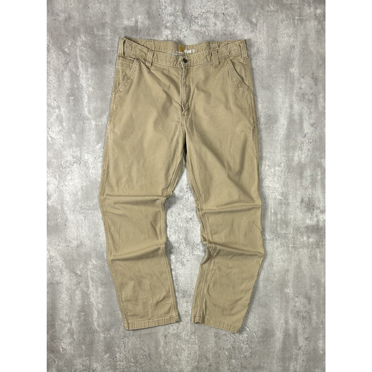 Carhartt Relaxed Fit Canvas Workwear Five Pocket Pants Size 39 Beige