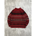 Vintage Eddie Bauer Snowflake Striped Pullover Knit Sweater Size Large