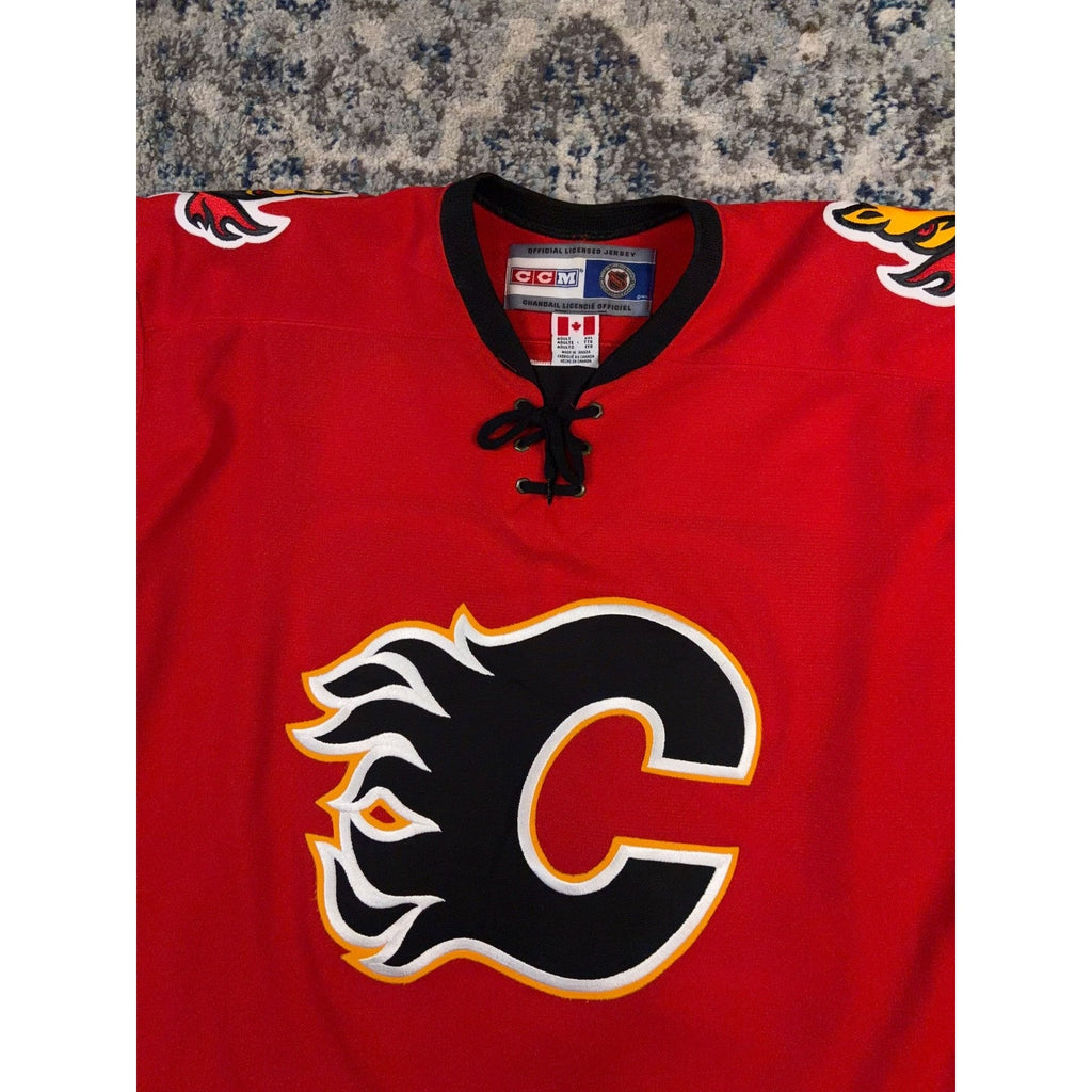Vintage Craig Conroy #22 Calgary Flames NHL CCM Hockey Jersey Size 2XL