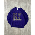 Vintage 90s New York City Skyline Graphic Spellout Destination Sweatshirt Large