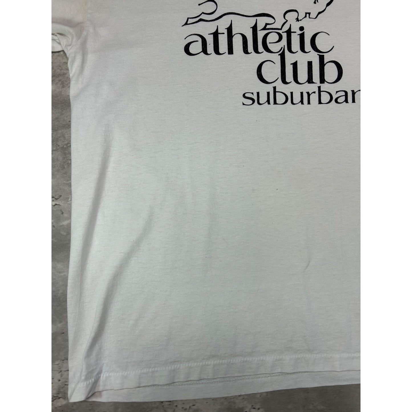 Vintage 90s Athletic Club Suburban Bison Graphic Spellout T-Shirt Size XL