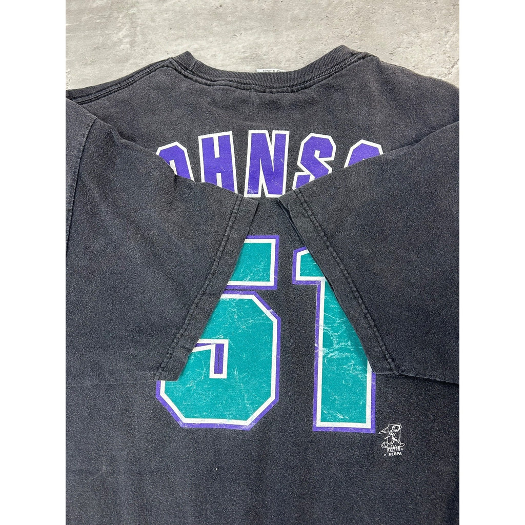 Vintage 90s Randy Johnson #51 Arizona Diamondbacks MLB Jersey T-Shirt Size XL