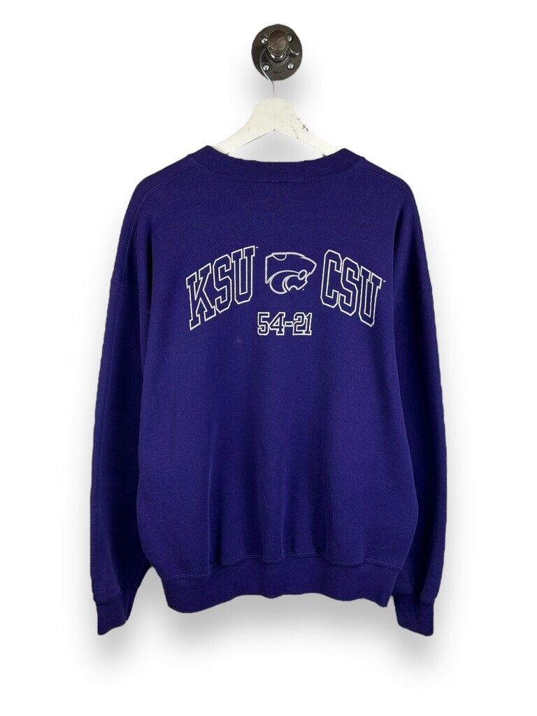 Vintage 1995 Kansas State Wildcats NCAA Holiday Bowl Champs Sweatshirt Size XL