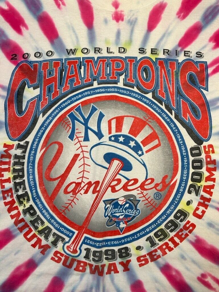 Vintage 2000 New York Yankees World Series Champs MLB Graphic T-Shirt Size XL