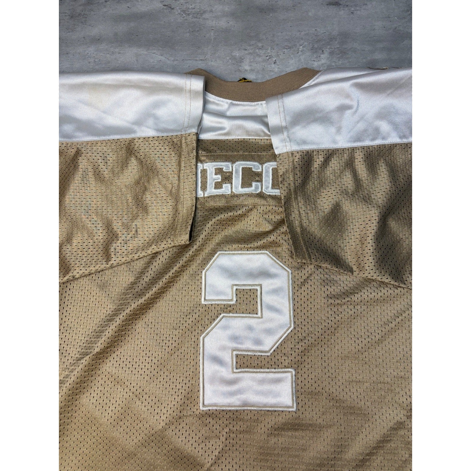 Vintage Y2K Mecca Athletics #2 Embroidered Football Jersey Size 2XL