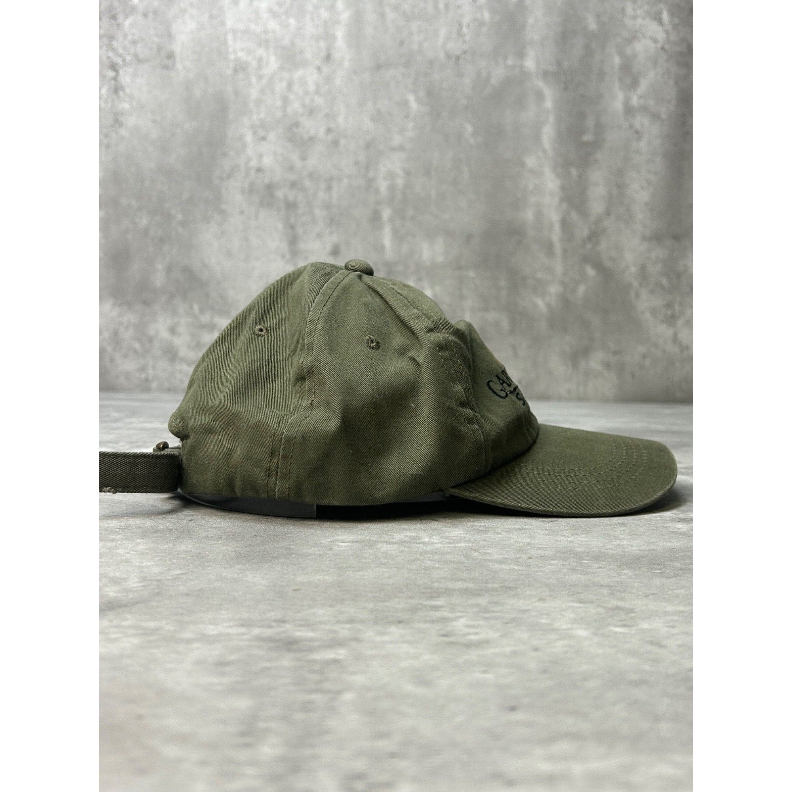 Vintage 90s Gary Wright Safaris Embroidered Spellout Strapback Hat OSFA