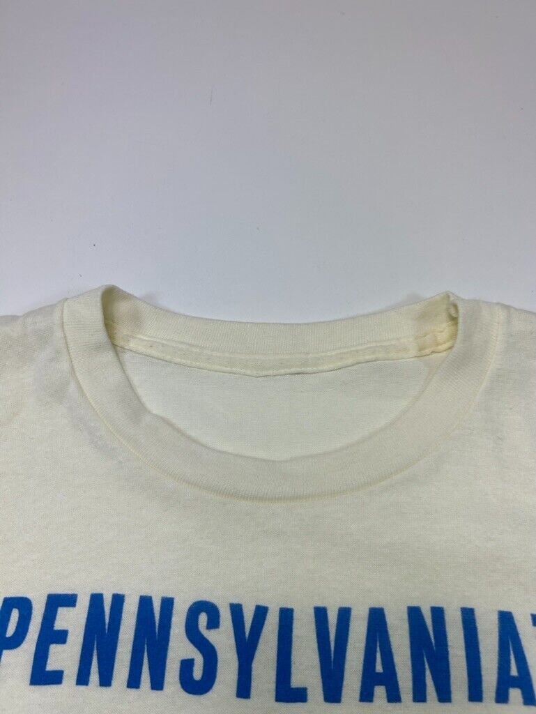 Vintage 80s Pennsylvanias Largest Softball Graphic T-Shirt Size Large White