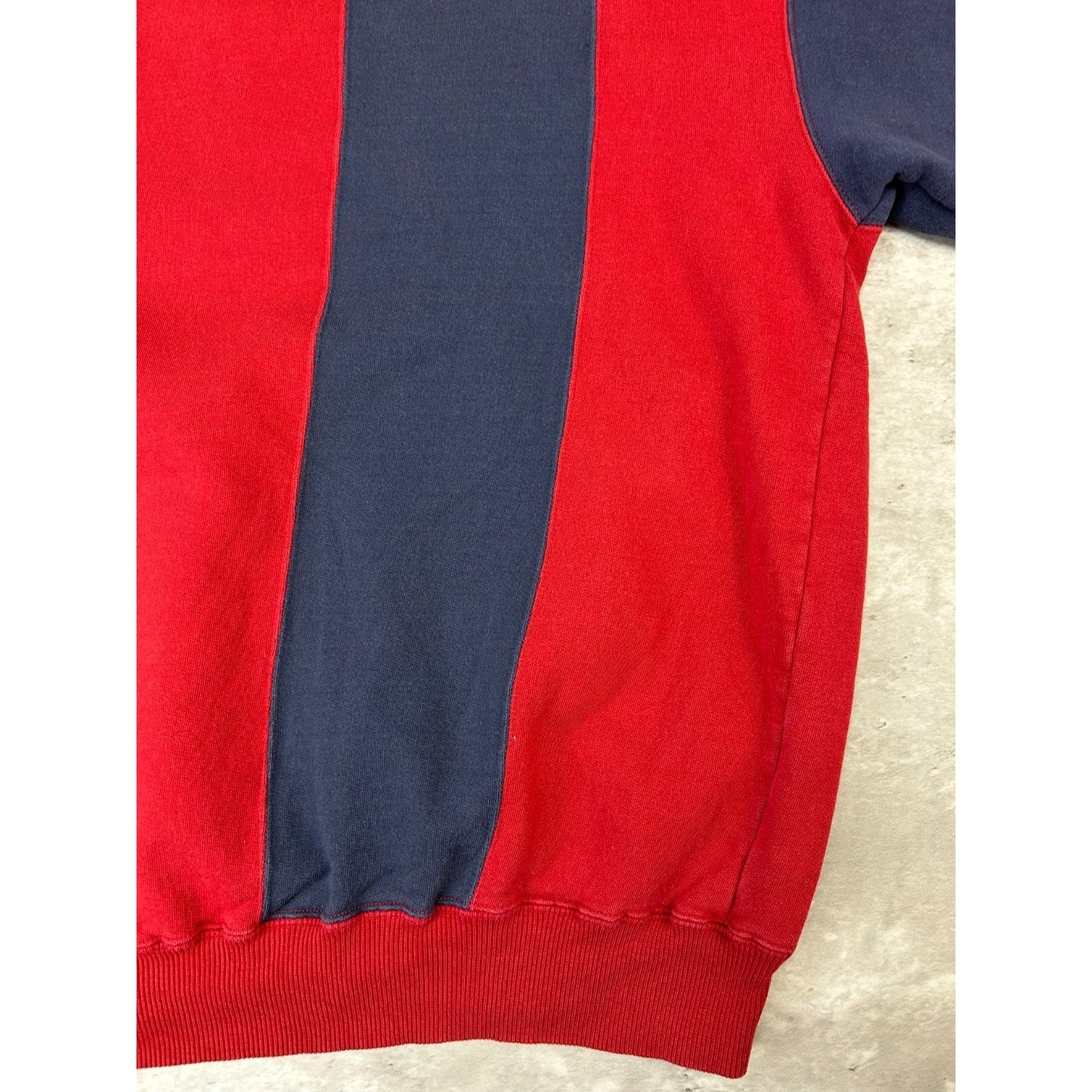 Vintage Chaps Embroidered Crest Striped Crewneck Sweatshirt Size Large