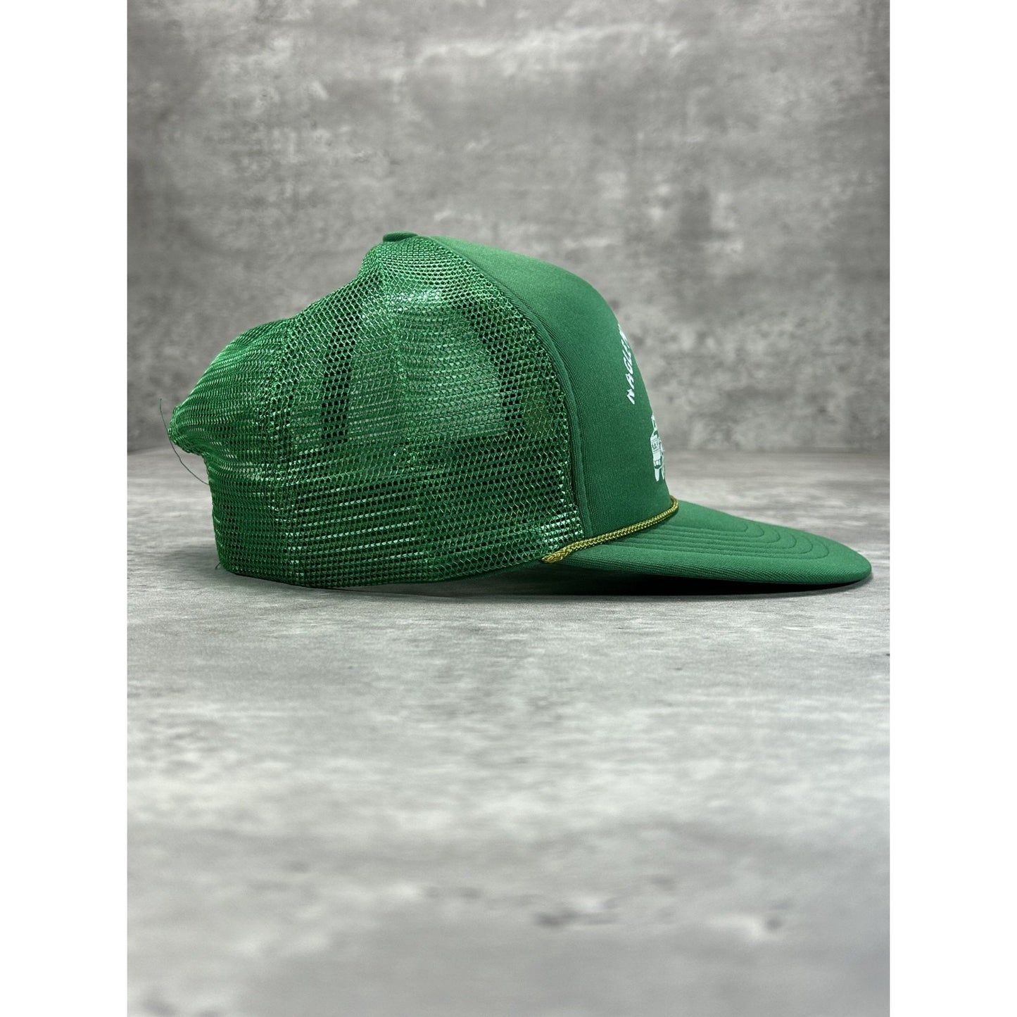 Vintage 90s Nagle Paving Company Graphic Spellout Trucker Snapback Hat OSFA