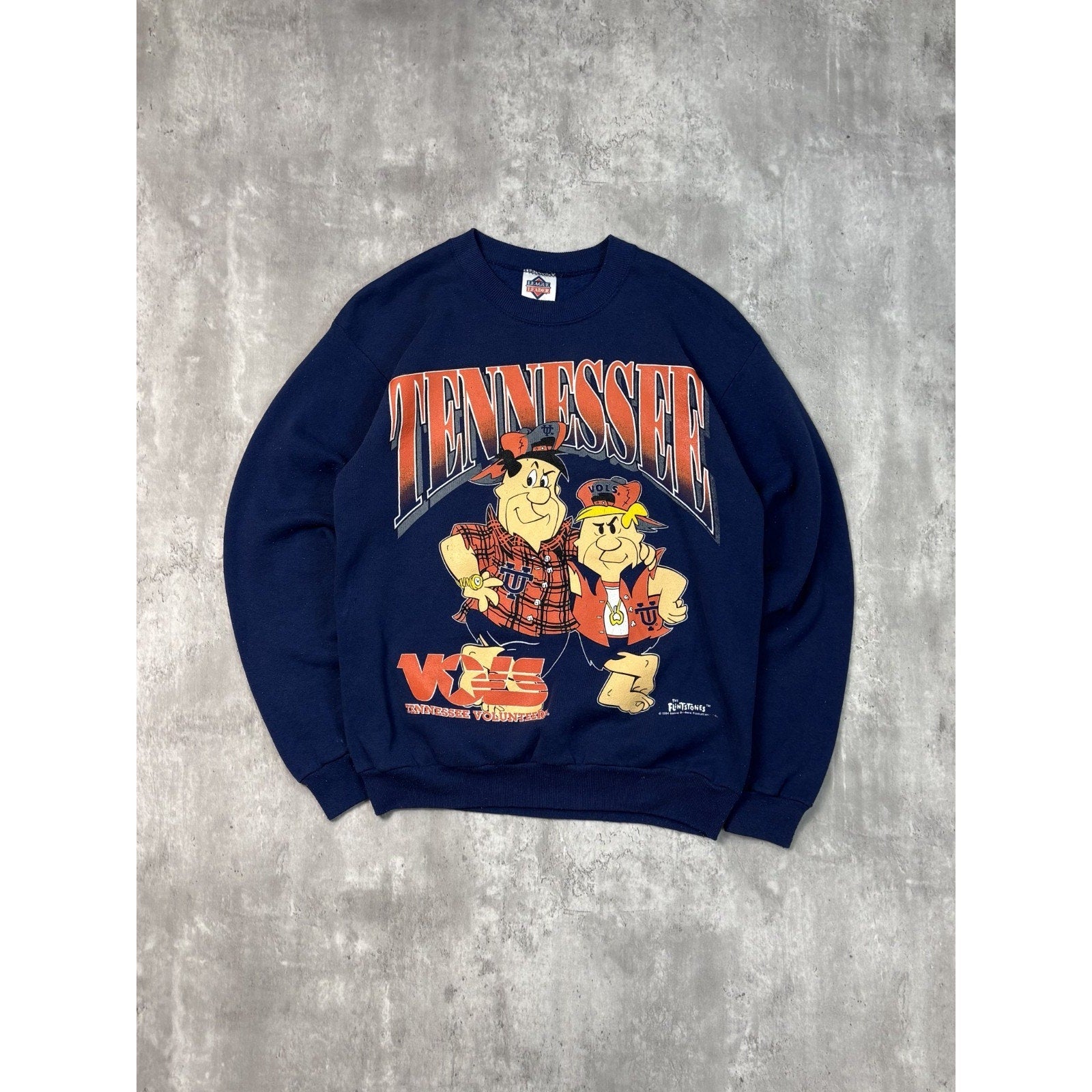 1994 Tennessee Volunteers NCAA Flintstones Graphic Sweatshirt Size Medium