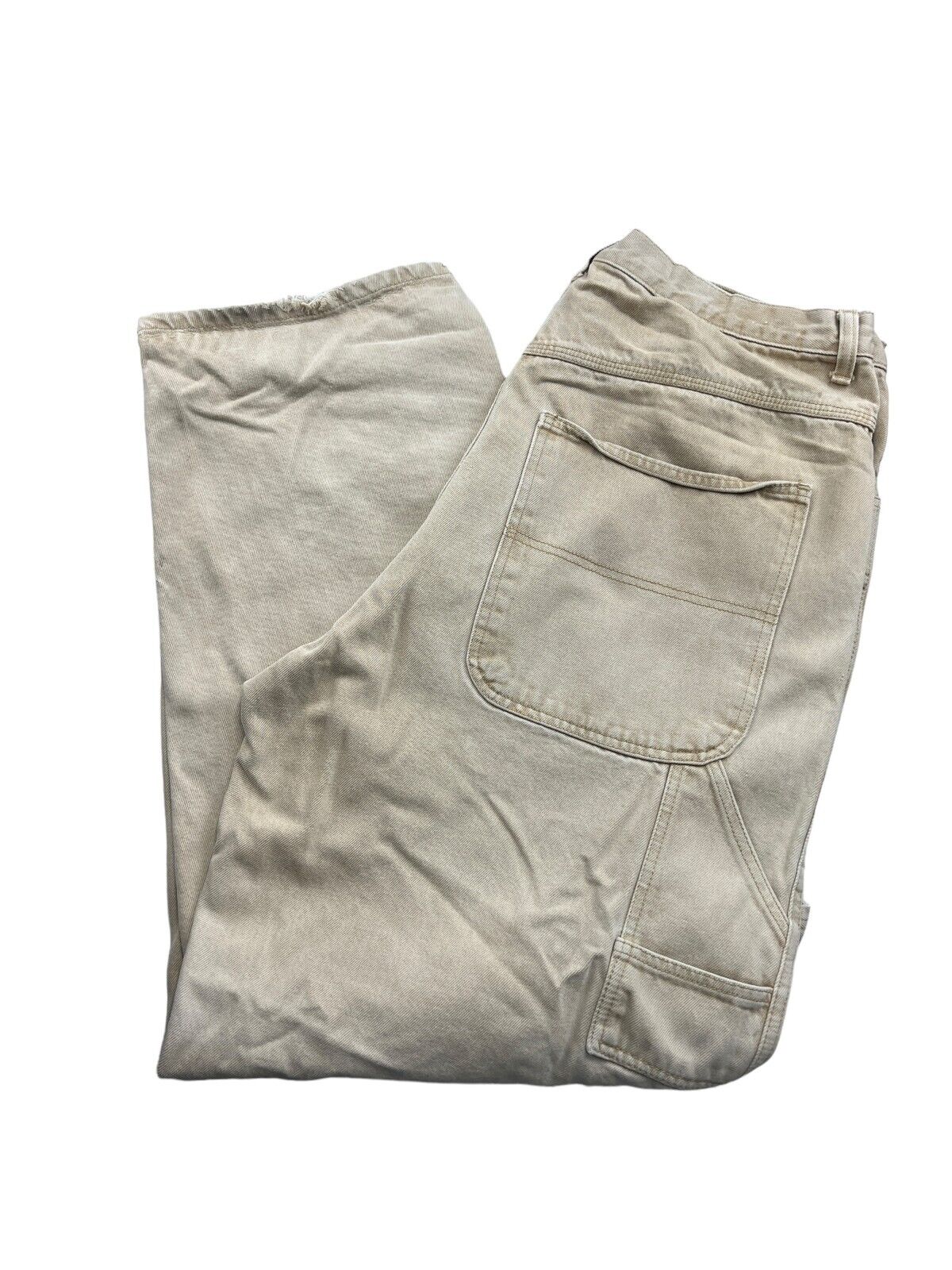 Vintage Canvas Workwear Carpenter Pants Size 36 Beige