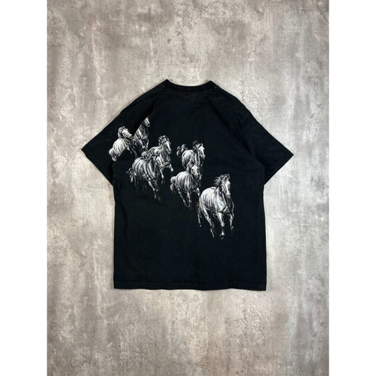 Vintage 1991 Frankenmuth Michigan Horse Equestrian Graphic T-Shirt Size XL