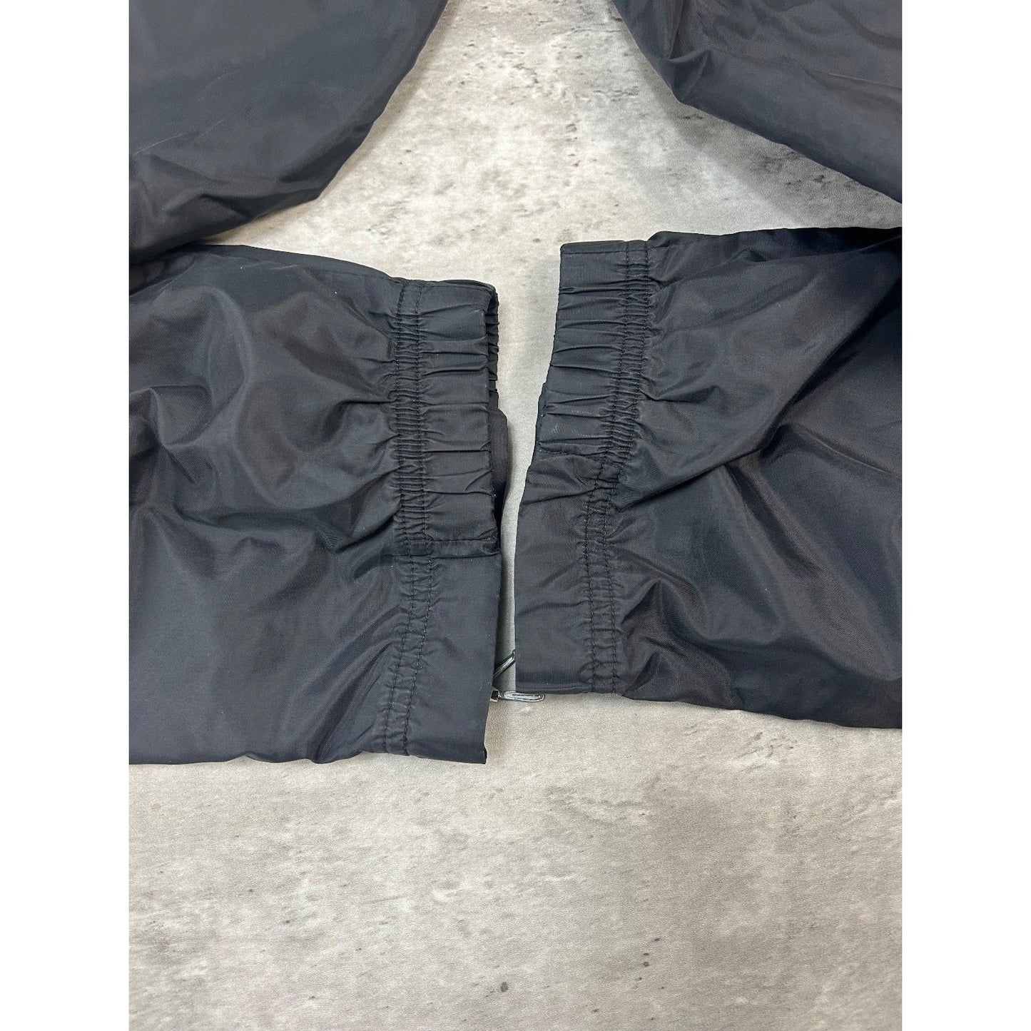 Vintage Nike Embroidered Swoosh Nylon Track Pants Size Medium Black