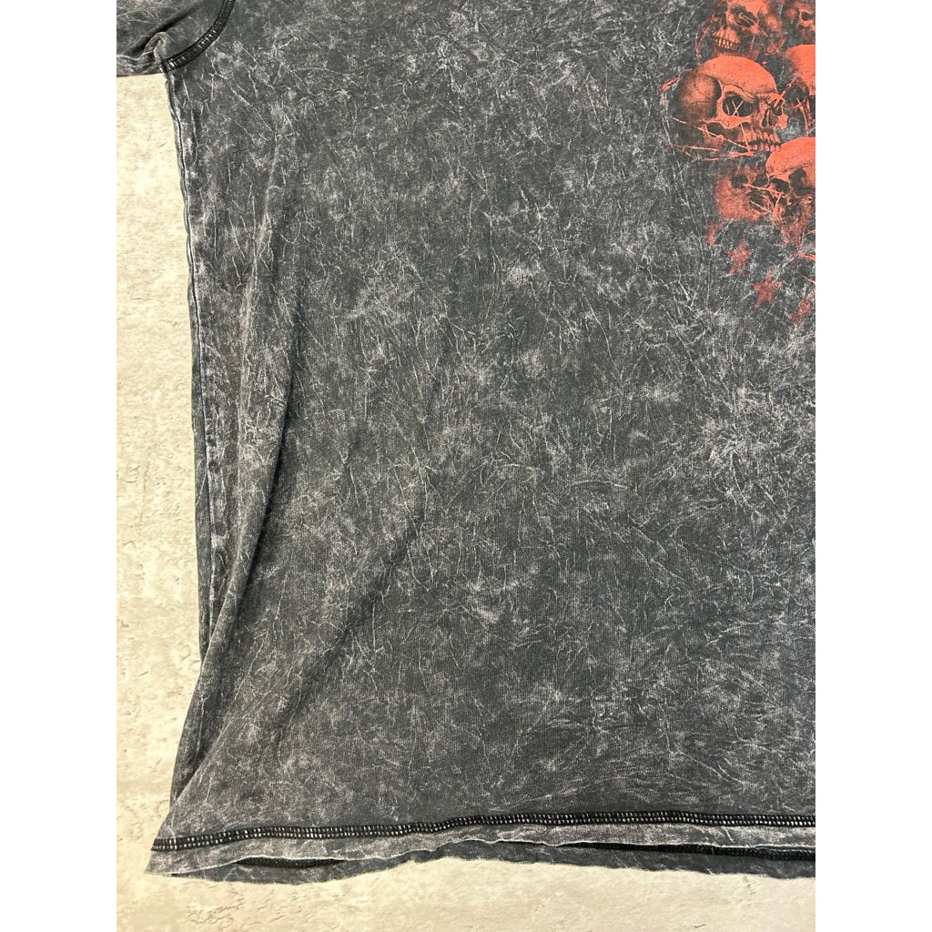 Vintage Harley Davidson Skull Graphic Spellout T-Shirt Size XL