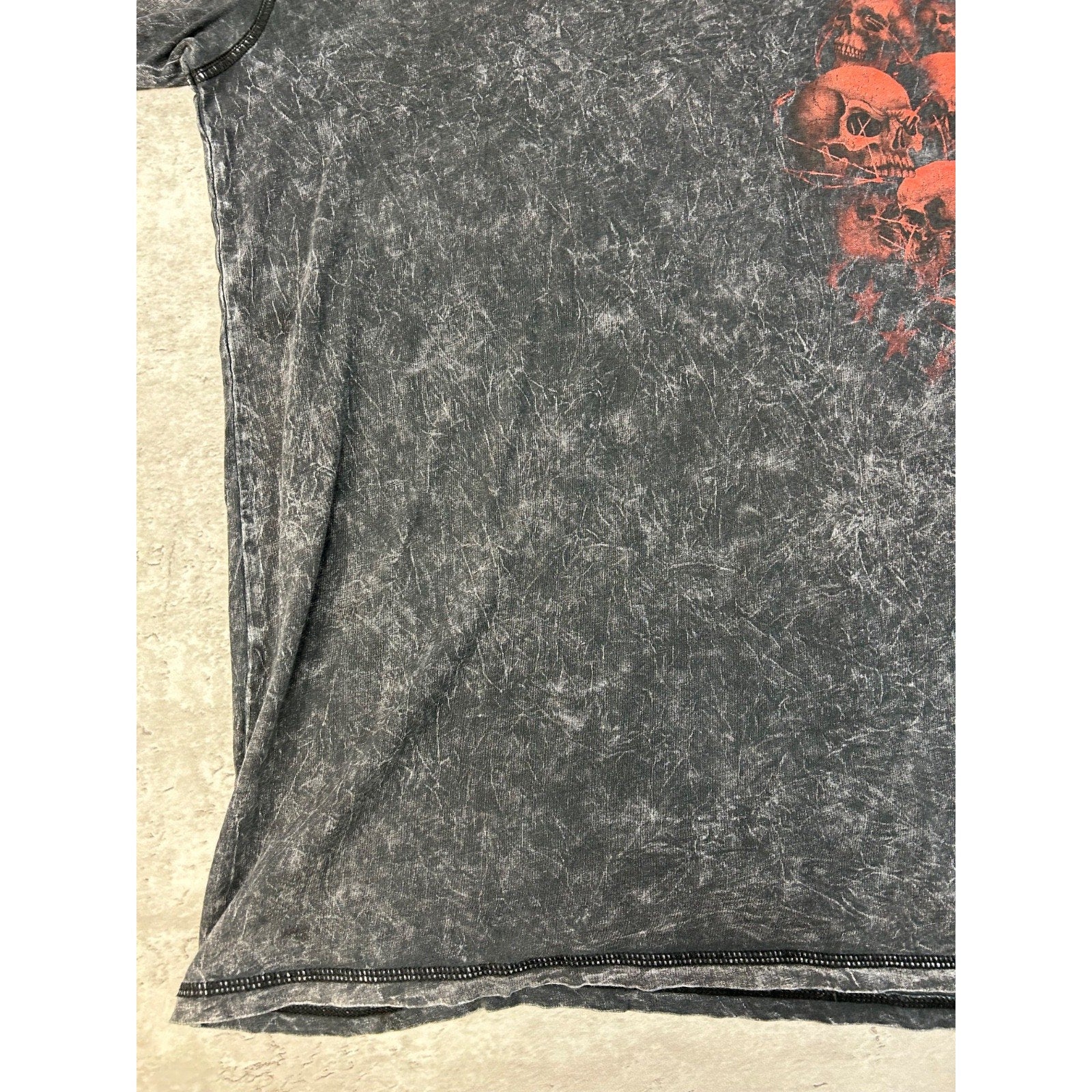 Vintage Harley Davidson Skull Graphic Spellout T-Shirt Size XL