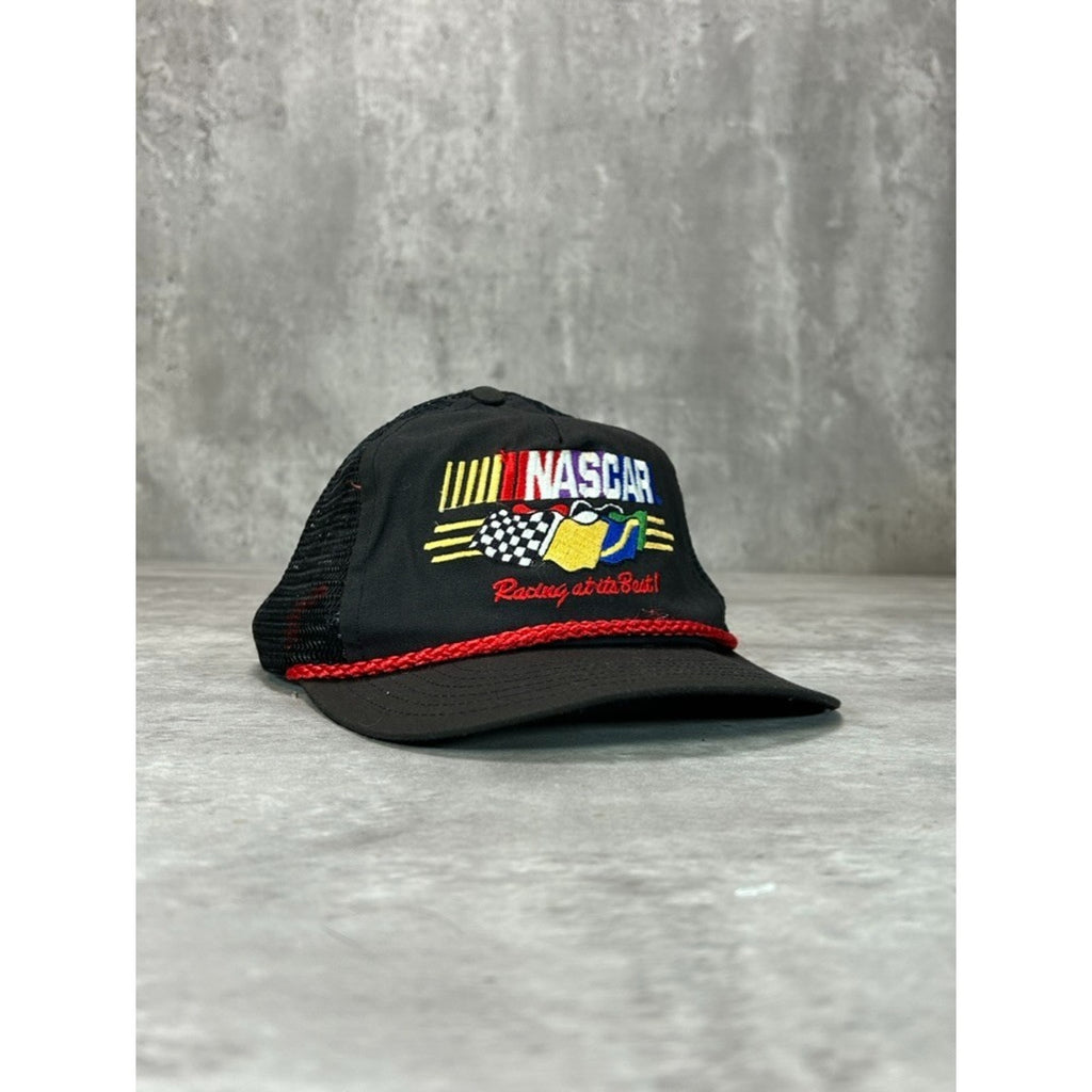 Vintage 90s Nascar Racing At It Best Embroidered Spellout Snapback Hat OSFA