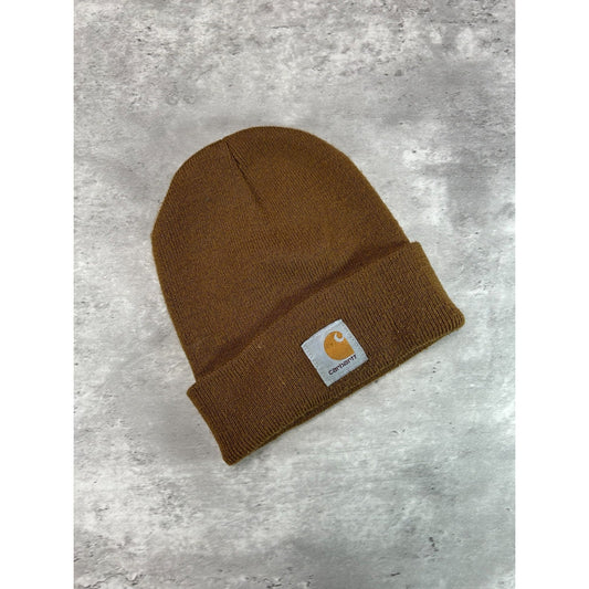 Vintage Carhartt Embroidered Patch Workwear Touque Hat OSFA