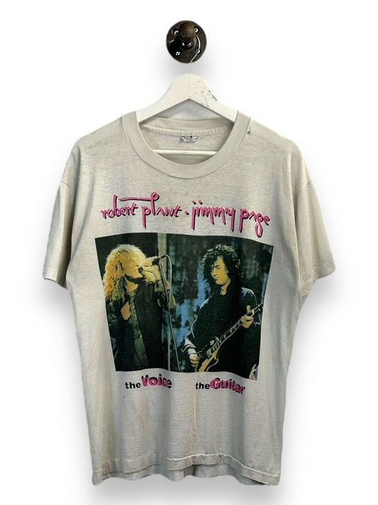 Vtg 1995 Robert Plant Jimmy Page Led Zeppelin Lives World Tour T-Shirt Sz Large