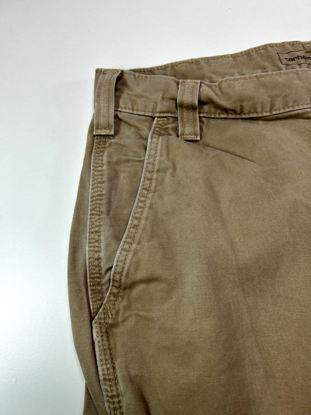 Carhartt Chino Style Twill Five Pocket Khaki Workwear Pants Size 35