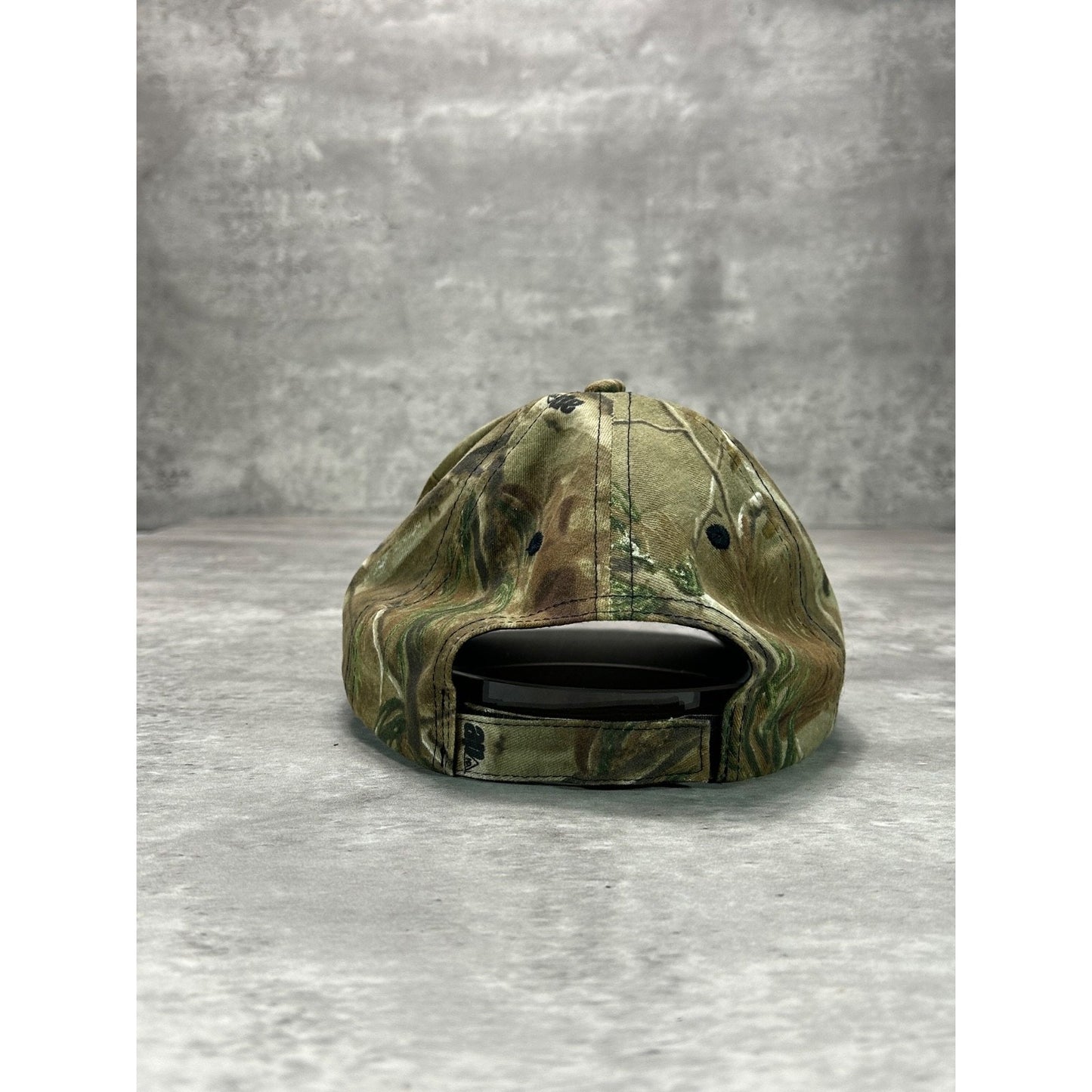 Vintage Dayton Freight Tree Camo Embroidered Spellout Hunting Strapback Hat OSFA