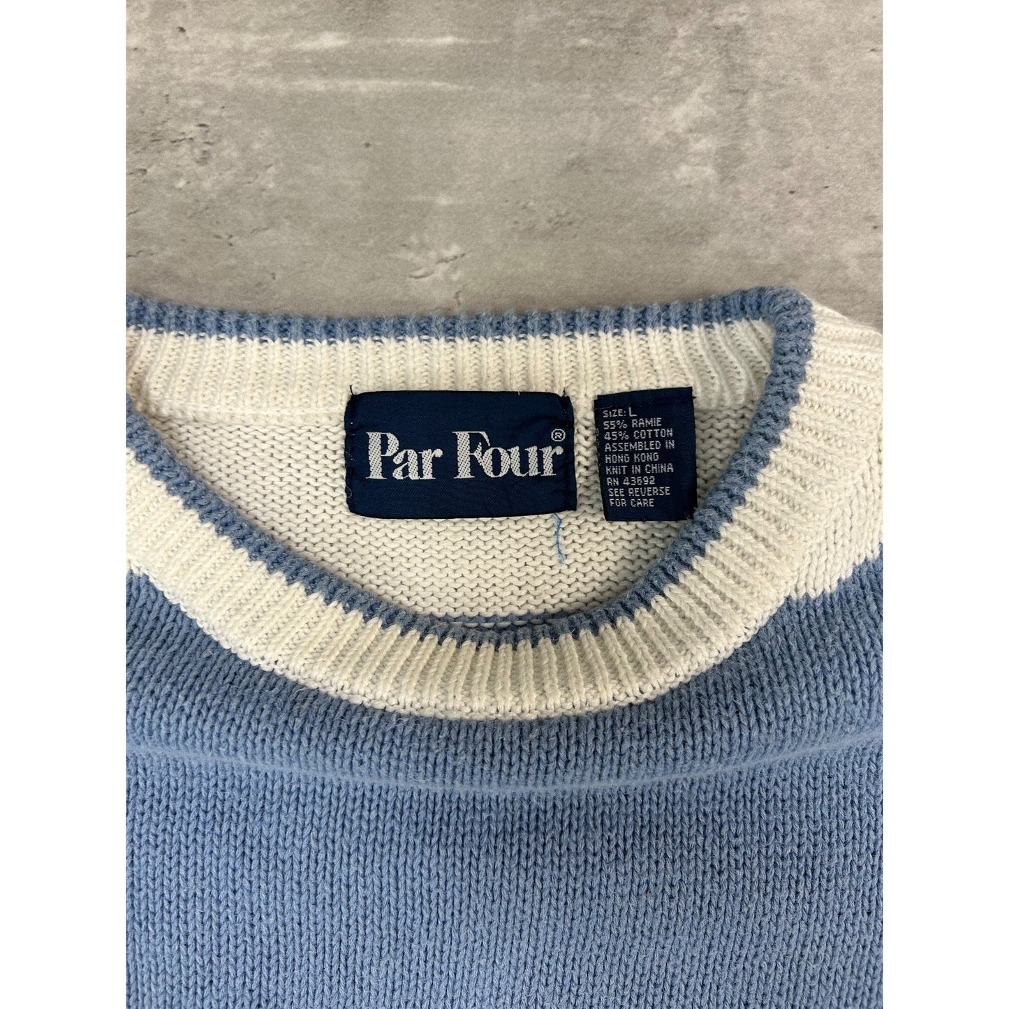 Vintage 90s Par Far Golf Landscape Print Pullover Knit Sweater Size Large