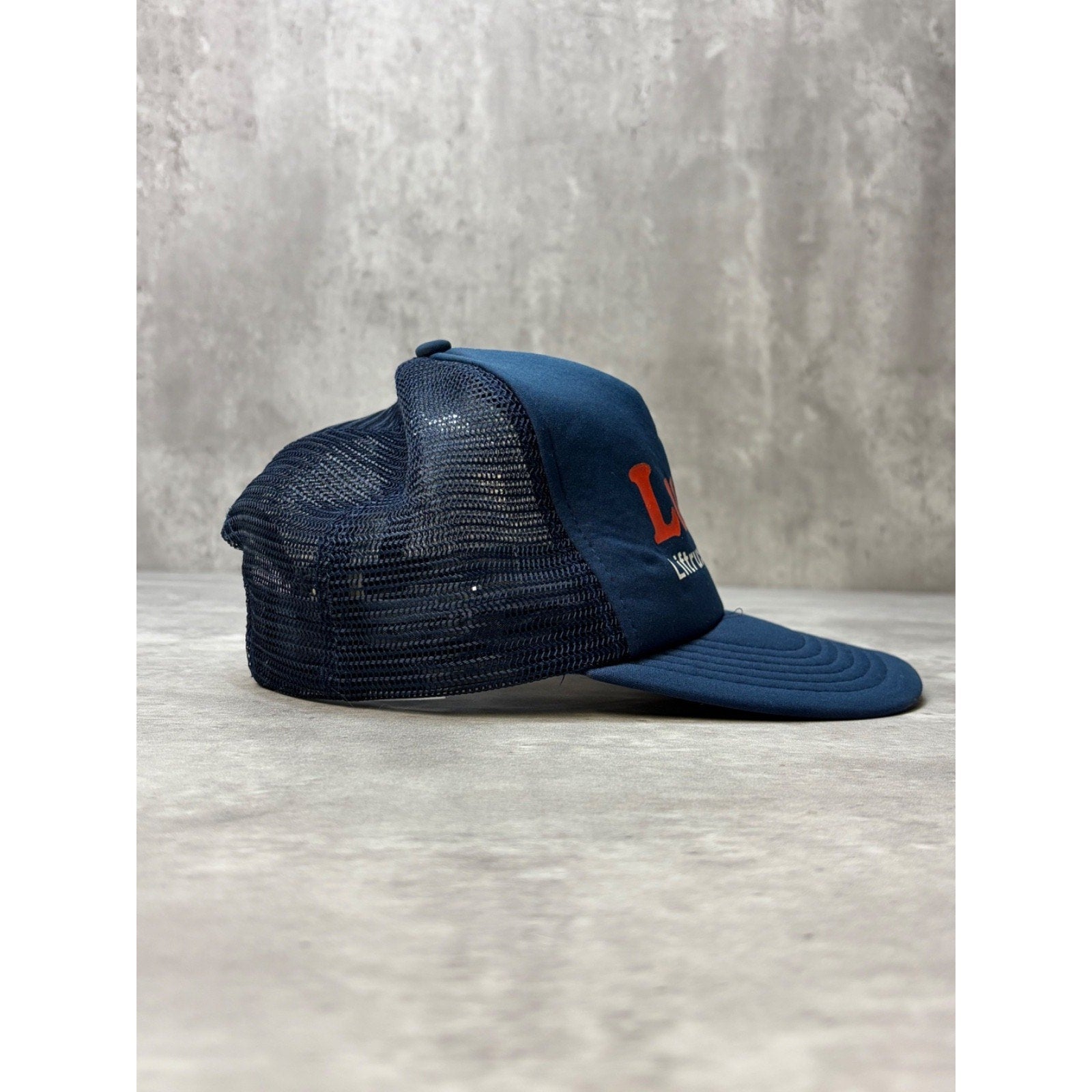 Vintage 80s/90s Lucas Lifttruck Services Spellout Trucker Snapback Hat OSFA
