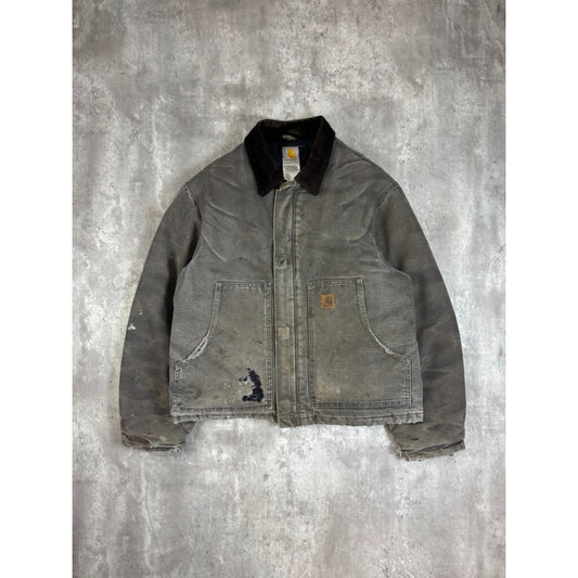 Vintage Carhartt Quilted Lined Canvas Workwear Cropped Arctic Jacket Size Large