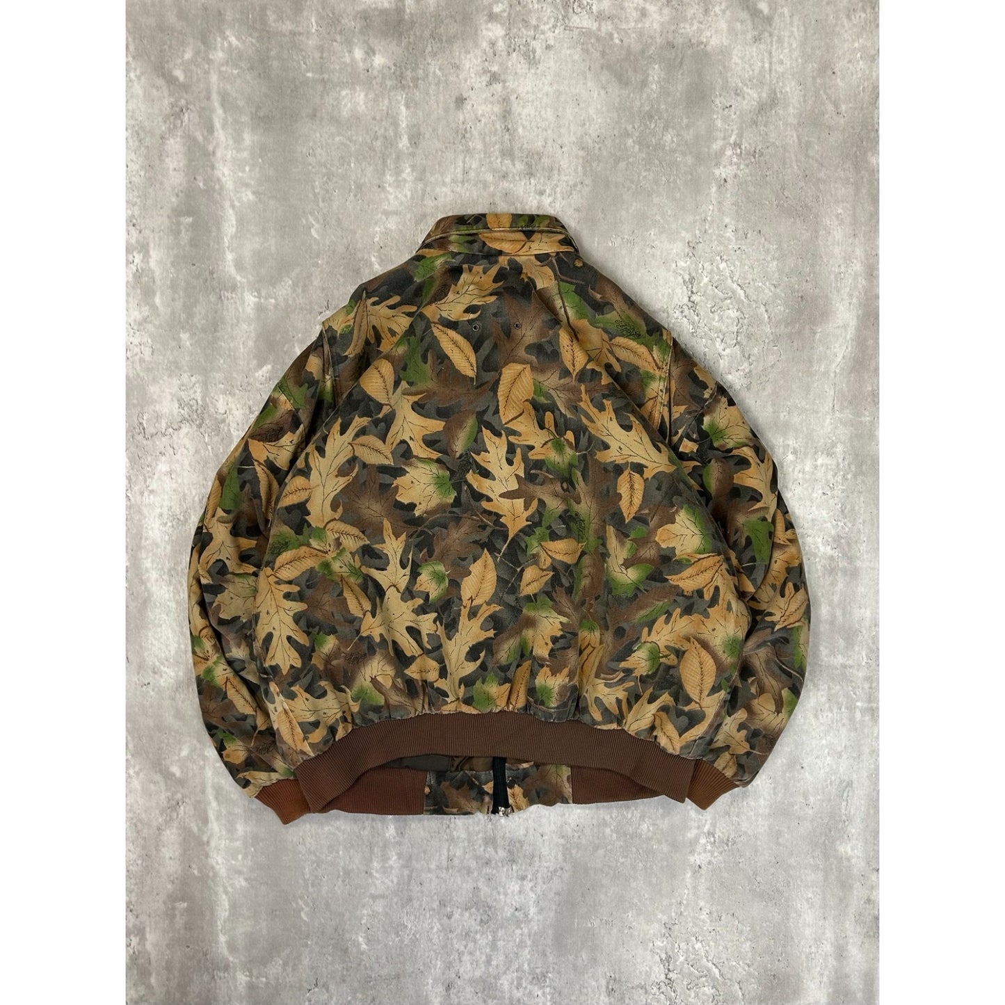 Vintage 90s Gun Flint Tree Camo Hunting Bomber Jacket Size Large