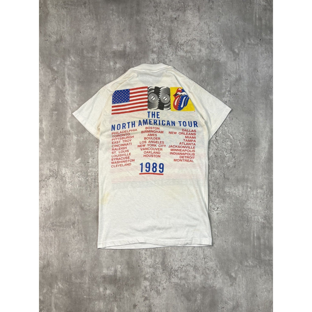 1989 The Rolling Stones North American Tour Rock Music Band T-Shirt Size Medium