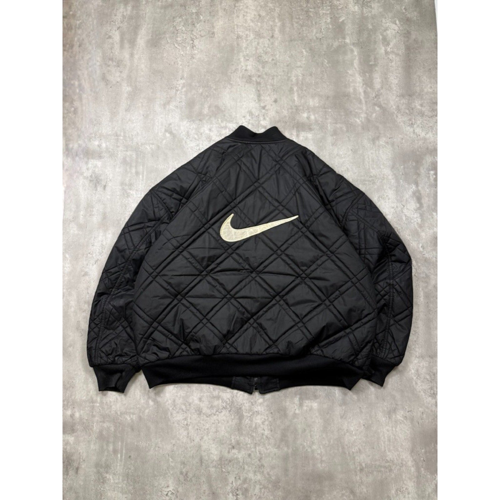 Vintage Nike Embroidered Swoosh Insulated Reversible Bomber Jacket Size 2XL