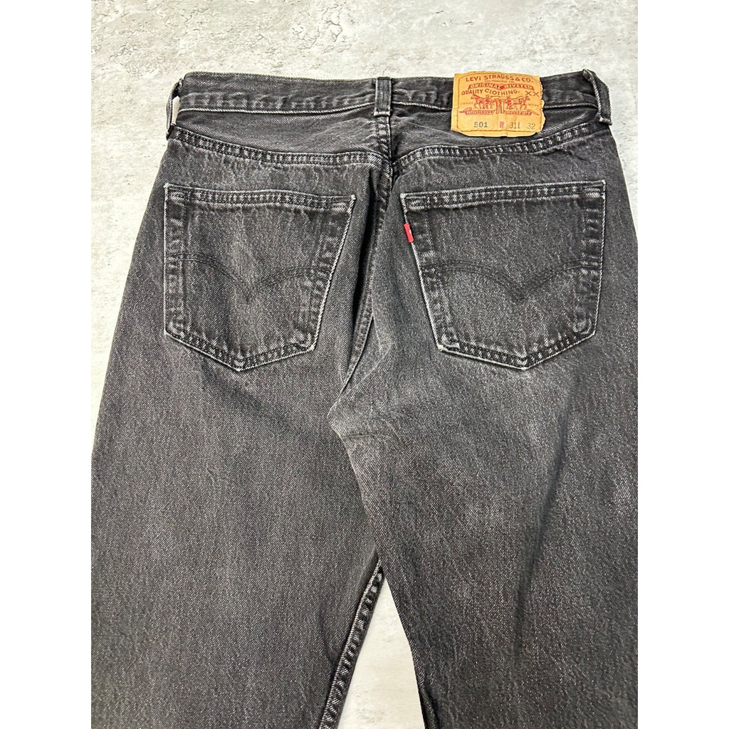 Vintage 90s Levis 505 Red Tab Black Denim Pants Size 28
