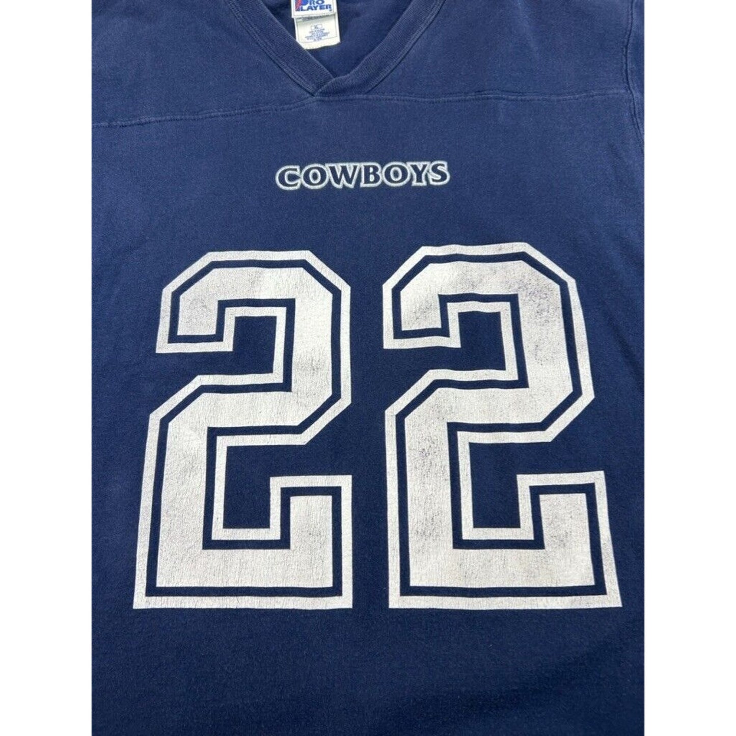 Vintage 90s Emmitt Smith #22 Dallas Cowboys NFL 3/4 Sleeve Jersey Size XL