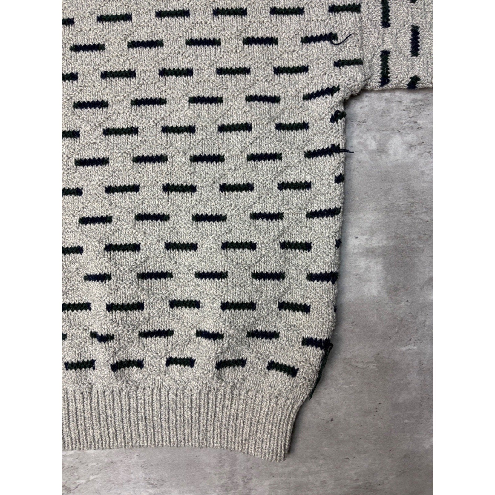 Vintage 90s Savile Row Abstract Pattern Textured Knit Sweater Size Large