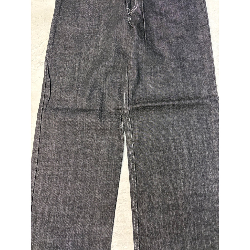 Vintage Y2K Womens Johnny Blaze Embroidered Black Wash Denim Pants