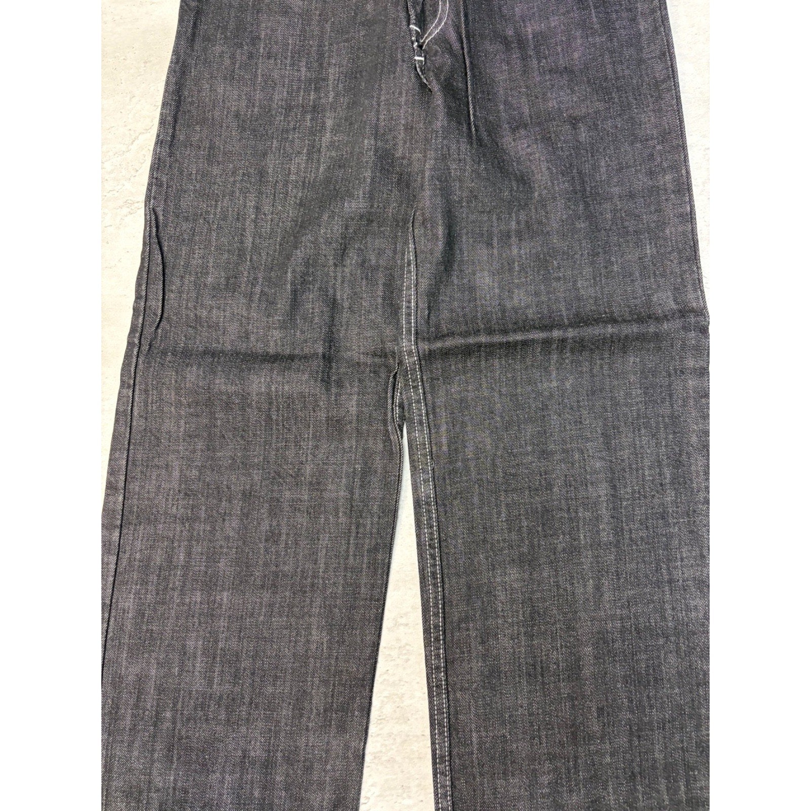 Vintage Y2K Womens Johnny Blaze Embroidered Black Wash Denim Pants