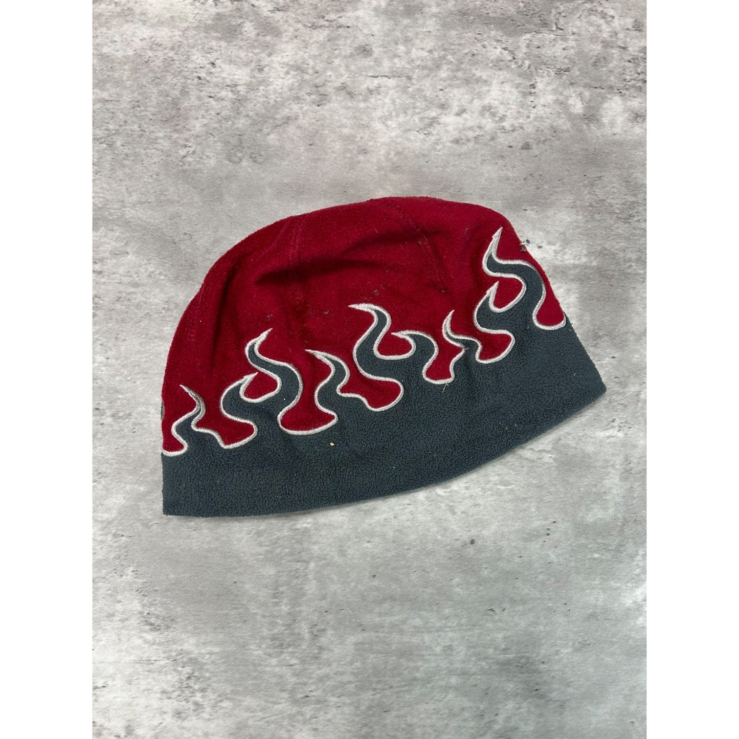 Vintage Y2K L.L. Bean Embroidered Flame Two Tone Beanie Hat OSFA