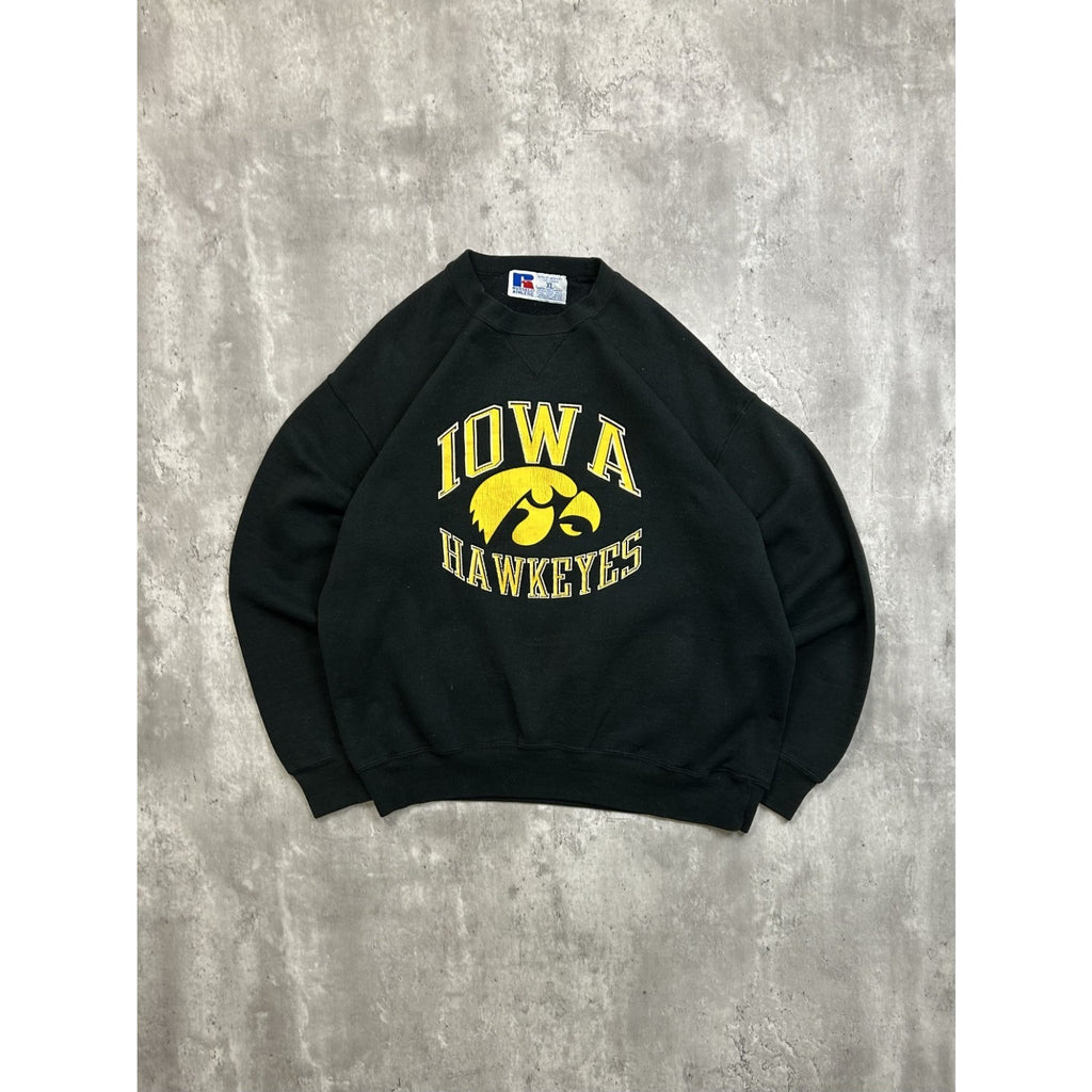 Vintage 90s Iowa Hawkeyes NCAA Collegiate Graphic Sweatshirt Size XL