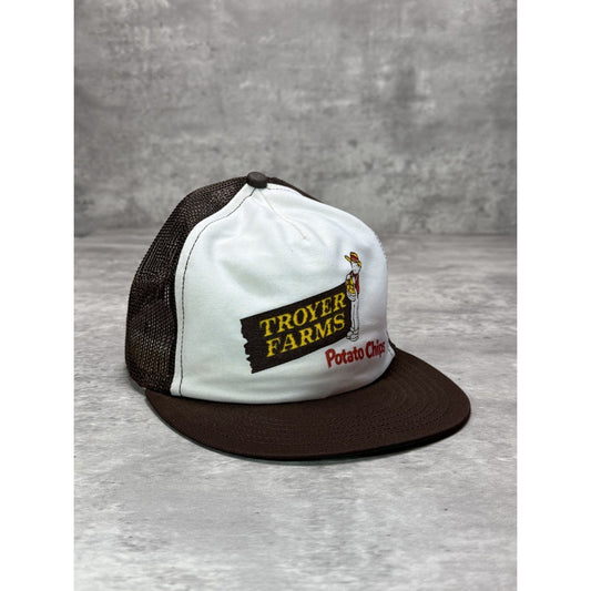 Vintage 80s/90s Troyer Farms Potato Chips Trucker Snapback Hat OSFA