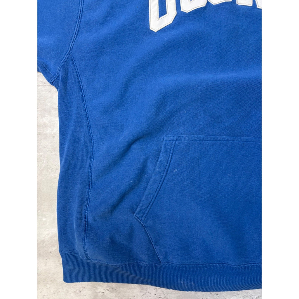 Vintage Uconn Huskies NCAA Embroidered Arc Spellout Hooded Sweatshirt Size XL