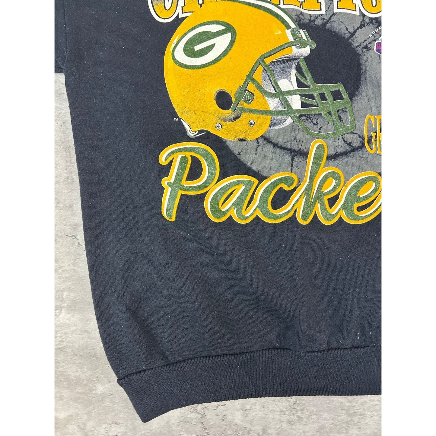 Vintage 1997 Green Bay Packers NFL Super Bowl Champs Football Sweatshirt Large