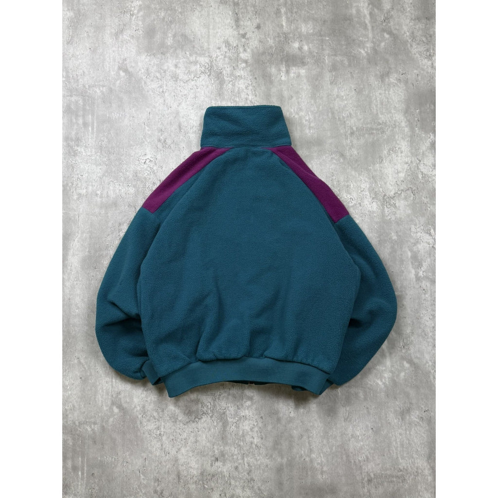 Vintage Womens Columbia Two Tone Full Zip Fleece Sweatshirt Size XL