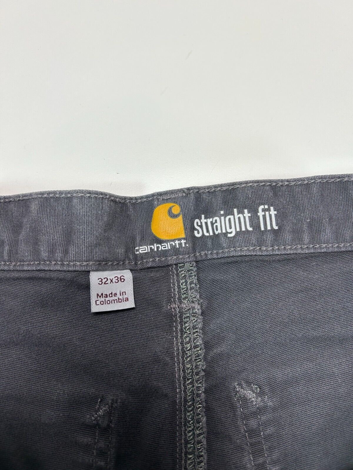 Carhartt Straight Fit Canvas Workwear Pants Size 31 Gray