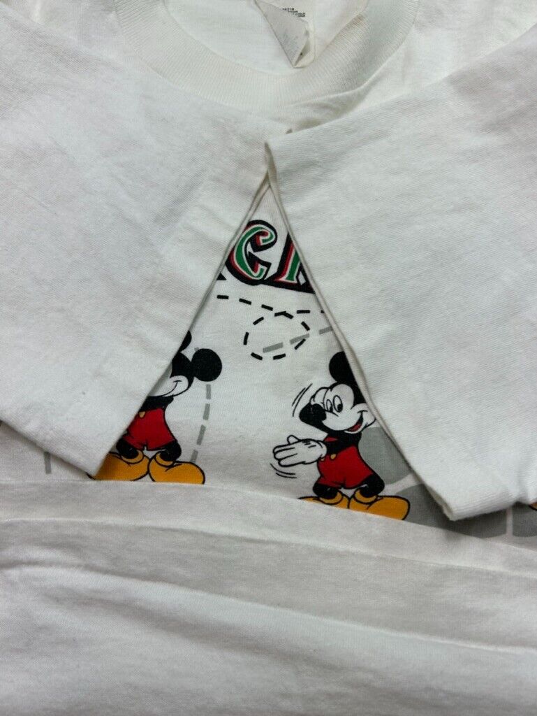 Vintage 90s The Mickerena Mickey Mouse Disney Graphic T-Shirt Size Large White